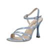High-Heel-Sandalette NERO GIARDINI "Nero Giardini Sandalen Leder", Damen, Gr. 35, blau, Leder, elegant, Schuhe