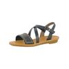 Riemchensandale PAUL GREEN "Paul Green Sandalen Glattleder", Damen, Gr. 38,5, schwarz, Glattleder, casual, Schuhe