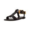 Riemchensandale STEVE MADDEN "STEVE MADDEN Sandalen Leder", Damen, Gr. 36, schwarz, Leder, casual, Schuhe