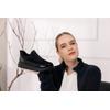 Plateausneaker REMONTE, Damen, Gr. 41, schwarz, Textil, Lederimitat, Lacklederimitat, unifarben mit Farbeinsatz, sportlich, Schuhe, Halbschuh, Casual-Sneaker mit Anziehlasche