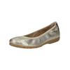 Ballerina CAPRICE "Caprice Ballerinas Leder", Damen, Gr. 37, grau (platin), Leder, casual, Schuhe