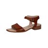 Riemchensandale CAPRICE "Caprice Sandalen Nappaleder", Damen, Gr. 38, braun (cognac), Nappaleder, casual, Schuhe