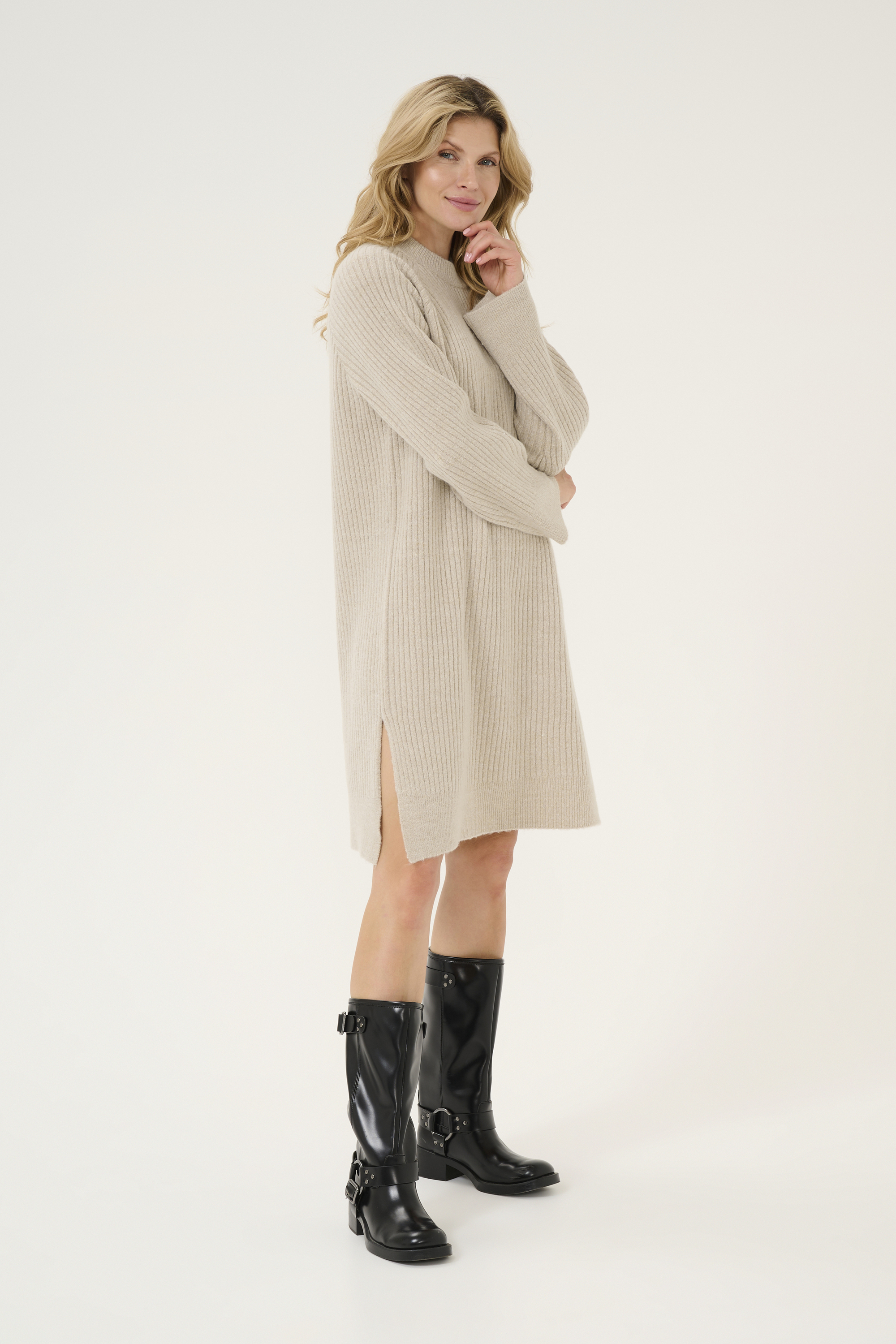 Kleid Loose fit beige L