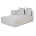 Méridienne gauche pour canapé modulable gris clair chiné
