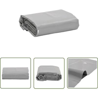 The Living Store - Abdeckplane Grau 3,5x5 m 650 g/m² - Abdeckplane - Planen - Wasserdichte Plane Image