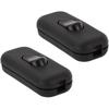 Csparkv - 2er-Pack schwarzer Torpedoschalter, Wippschalter, zweipoliger Schalter 6 a 250 v,