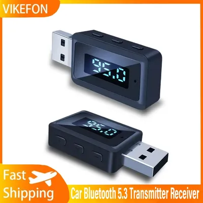 BT5.3 Car FM Transmitter Receiver 87.5-108MHZ Car Adapter Bluetooth 5.3 Wireless Handsfree Call Mini USB Power Car Kit FM Radio