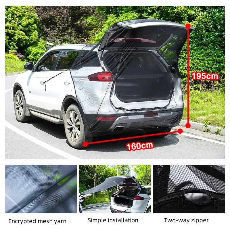 Magnetische SUV MPV Sommer Moskito/Fliegen Bildschirme Auto Netze Auto Heckklappe Moskito Net Universal Bildschirm Stamm Belüftung Mesh net Image