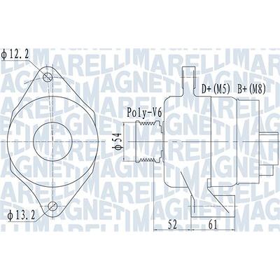 Magneti Marelli Generator [Hersteller-Nr. 063732049010] für Alfa Romeo, Fiat, Lancia, Opel Image