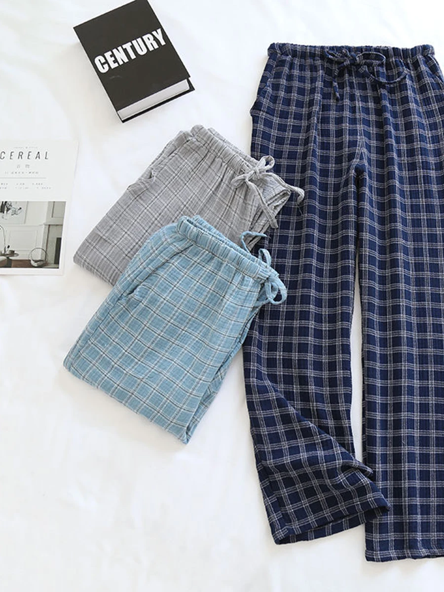Pyjamahose für Herren, Frühling und Herbst, dünne Hose, Übergröße, lässig, locker, Sommer-Einzelhose, kann außerhalb der Heimhose getragen werden Image