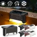 Blanc chaud LED solaire étape lampe chemin escalier extérieur jardin lumières étanche balcon lumière décoration pour Patio escalier clôture lumière