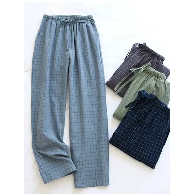 Pajama Pants Men's Home Pants Pajamas Long Pants Spring and Autumn Men's Large Size Home Pants Autumn and Winter Image
