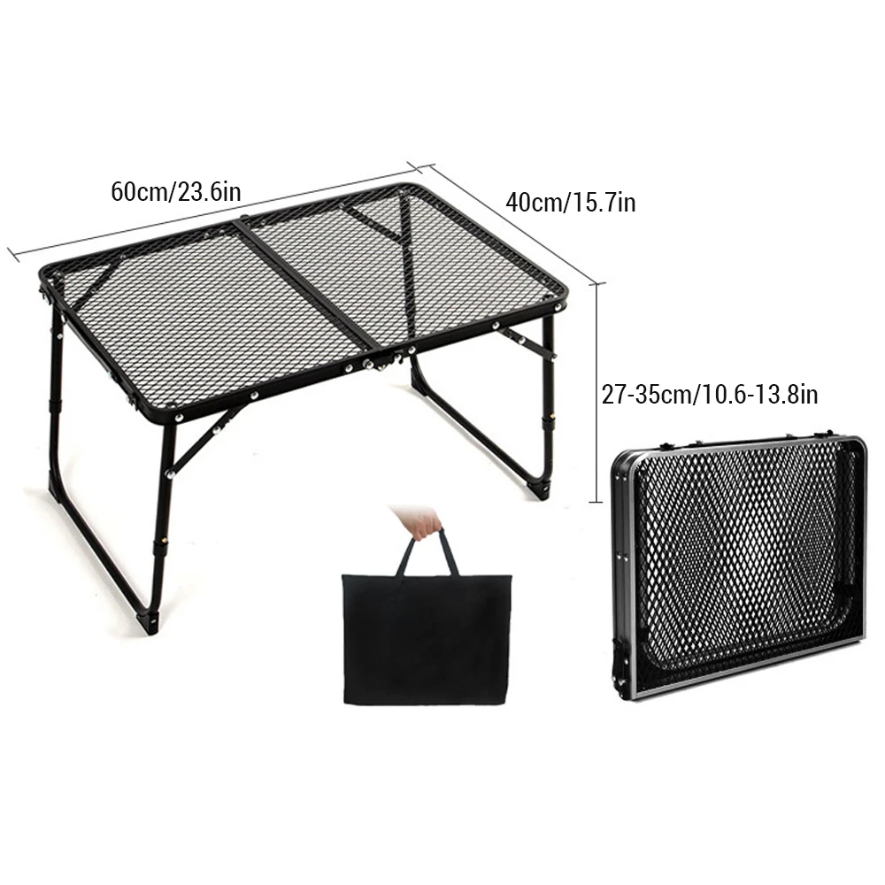 Camping Klapptisch Outdoor Picknicktisch Klappbarer Strandtisch Mesh Top Grilltisch tragbarer Tisch Image