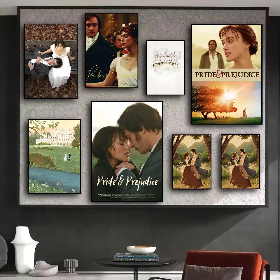 Classic Romance Movie Pride&Prejudice Poster, HD-Kunst, klebrige Wand, wasserdicht, für Zuhause, Wohnzimmer, Schlafzimmer, Bar, ästhetische Dekoration Image