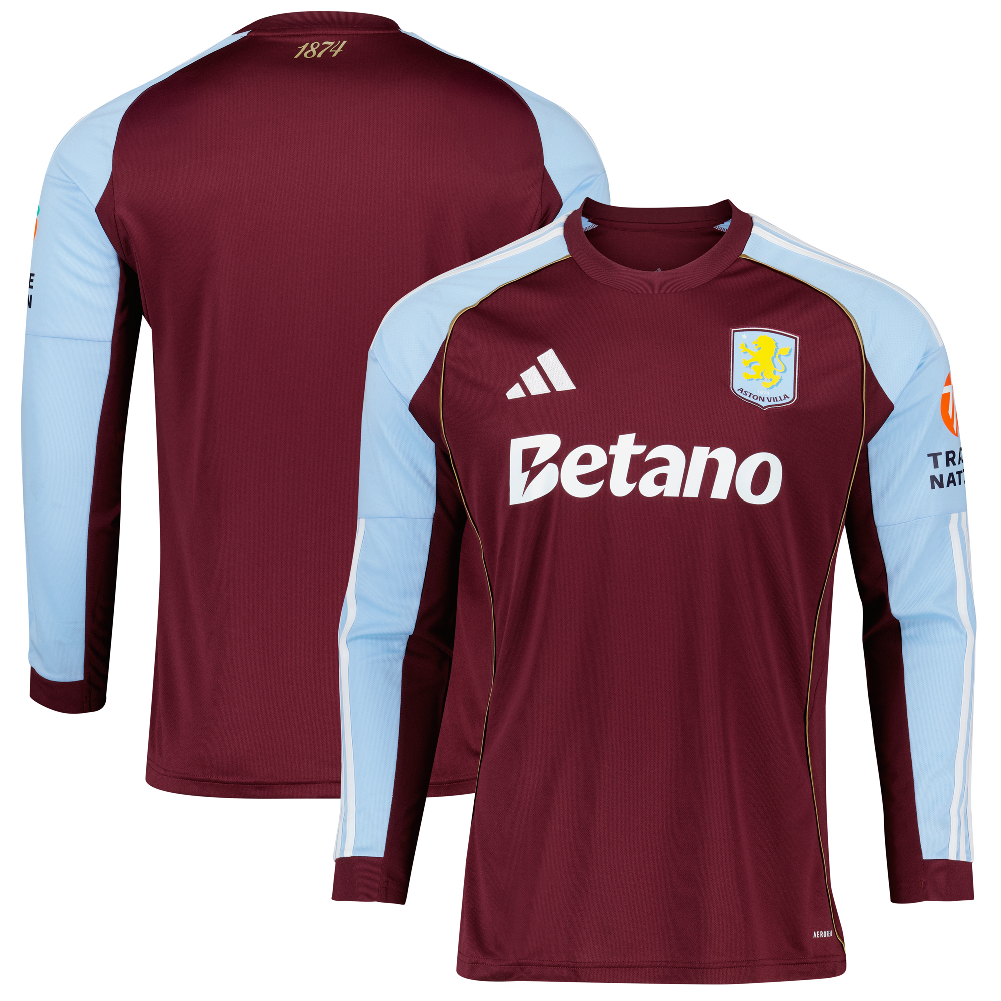 Aston Villa adidas Heimtrikot 2025–26 – Langarm Image