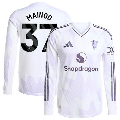Manchester United adidas 2025-26 Authentic Auswärtstrikot - Langarm mit Aufdruck Mainoo 37 Image