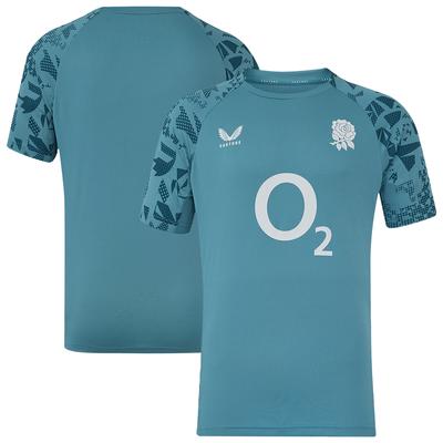 England Rugby Performance Kurzarm-T-Shirt – Blau – Herren Image