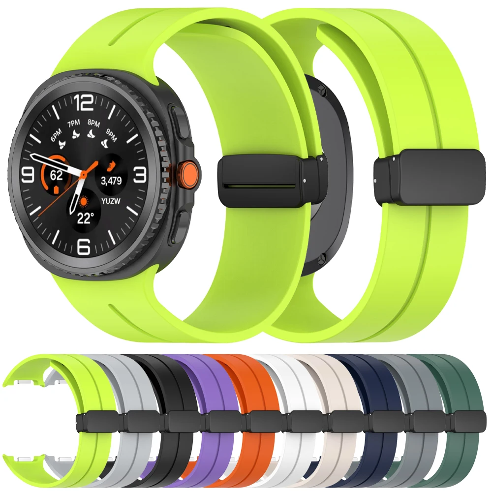 Sport-Silikonarmband für Samsung Galaxy Watch 8 Classic 46 mm 40 mm 44 mm, magnetisches Ersatzband für Galaxy Watch8 Armband ohne Lücken Image