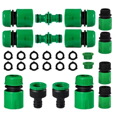 Garden Watering Hose Quick Connector Set 1/2” 3/4” Female/Male Hose Coupling Joint Adapter Irrigation System