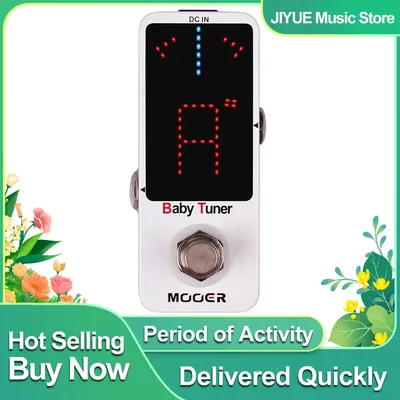 MOOER Baby Tuner Gitarre Effekte Pedal Hohe Präzision LED Display True Bypass Bass Pedal Chromatische Tuner Gitarre Zubehör