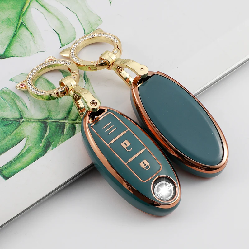 Tpu Autos chl üssel hüllen für nissan juke x-trial qashqai micra Blatt note murano lafesta 2 Tasten intelligente Fernbedienung Schutz abdeckung Image