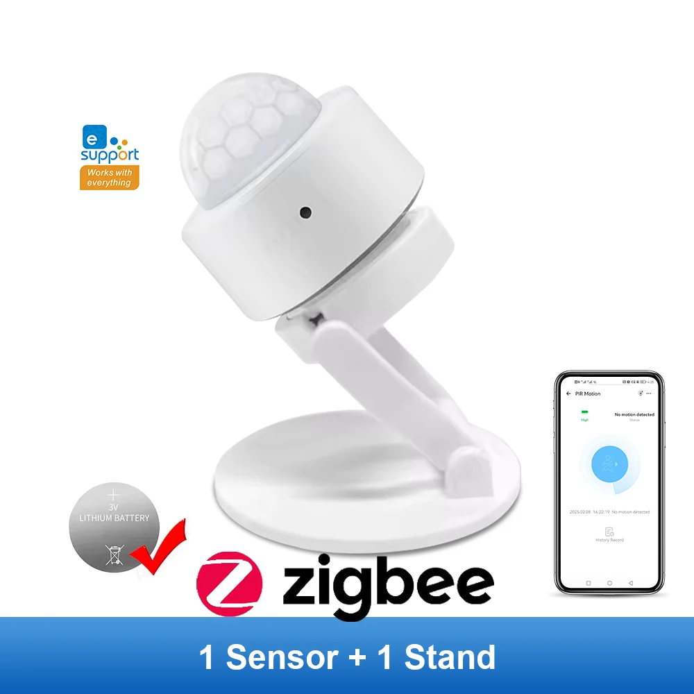 Zigbee Pir Sensor Motion 3.0 Smart Movement Infrarot-Detektor für den menschlichen Körper, Sicherheitsalarmsensor, funktioniert mit EWelink Home Assistant Image