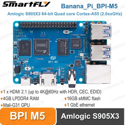 Banana PI BPI M5 4GB LPDDR4 New Generation Single Board Computer Amlogic S905X3 Design Open-source Odroid C4 Raspberry Pi 4