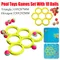 Fun Splash Water Sports Water Sports EVA Throwing Circle With 10 Rainbow Balls Floating Throwing Games For Kid Adult Summer Fun