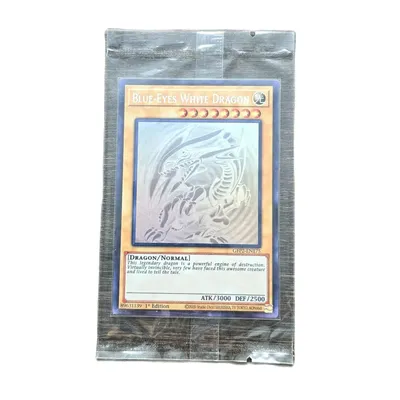YuGiOh Ghosts From the Past GFP2 Holographic Rare HR Blue-Eyes White Dragon Hobby Collection Gift Toy Card (Not Original)