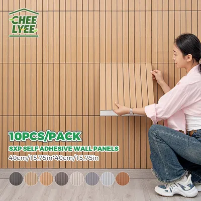 10 Pieces of 40*40cm Sxp Self-Adhesive Grille Sheets 3D Stereo Wall Stickers Self-Adhesive Sheets Ready to Peel and Stick Thickeneded Models Suitable for All Indoor Places