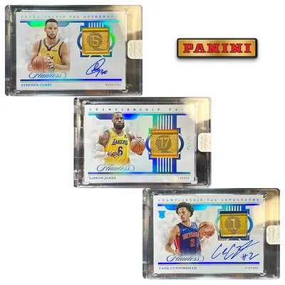 Panini Diy Homemade Nba Flawless Lebron James Stephen Curry Cade Cunningham Basketball Star Trading Cards Gift Collection