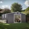 10x12FT Outdoor Steel Storage Shed, 0.25mm Steel Plate Tool Storage with Window and Air Vent, Garden Metal Shed for Outdoor Use