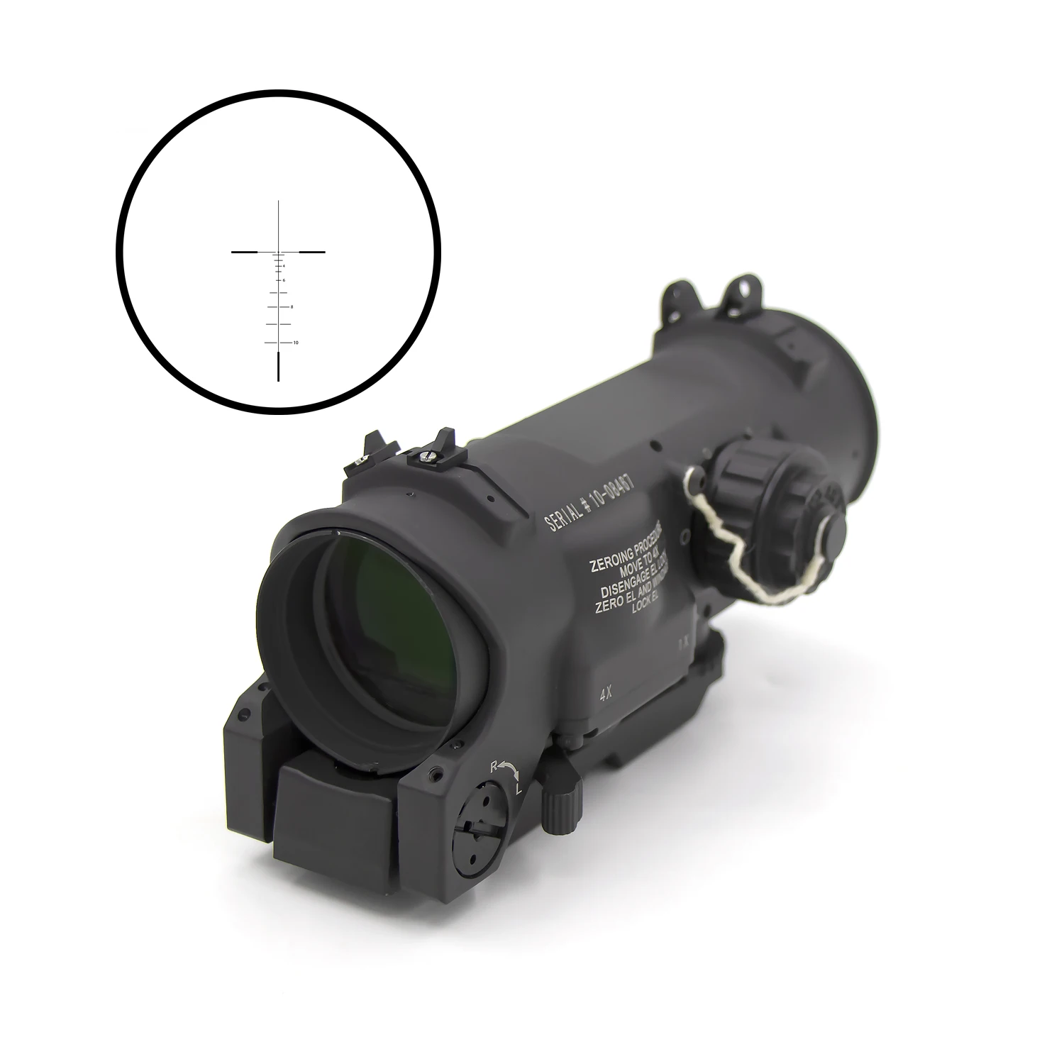 1x-4x Fixed Dual GEN3 Rifle Scope Red illuminated Rifle Hunting Red Dot Sight Tactical Gear Airsoft Accessories and Equipment