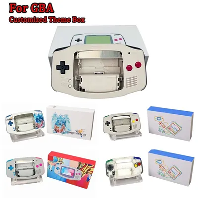For GBA Customized Pre-Laminated Houing Shell With Theme Box Set More Colors For IPS V4 Laminated LCD Screen For GameBoy Advance