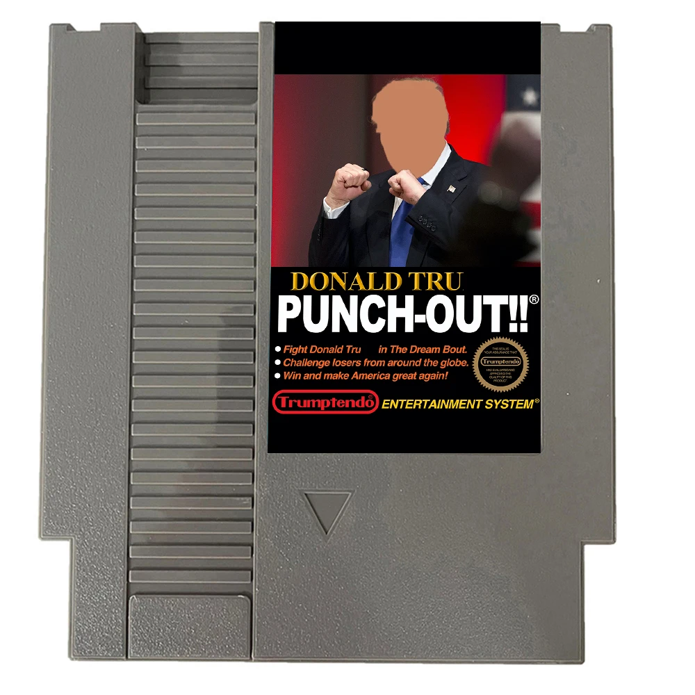 Donald T Punch-Out!! - A Brand NEW NES Game Cartridge 8 Bit 72 Pin Video Game Cart For Original NES Game Console