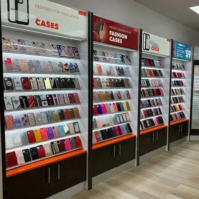 custom，Cell Phone Accessories Cabinet Display Stand Mobile Phone Wall Showcase Shopping Mall Retail Phone Store Furniture