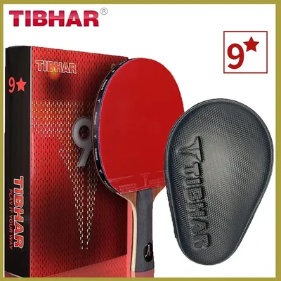 TIBHAR 9 Star Table Tennis Racket Superior Sticky Rubber Carbon Blade Ping Pong Rackets Professional Pimples-in Sticky Original