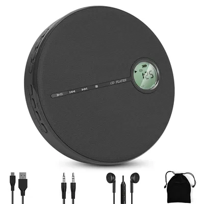 Portable Walkman CD Player Bluetooth Rechargeable Discman With Speakers Cd Player With USB Bluetooth Transmitting