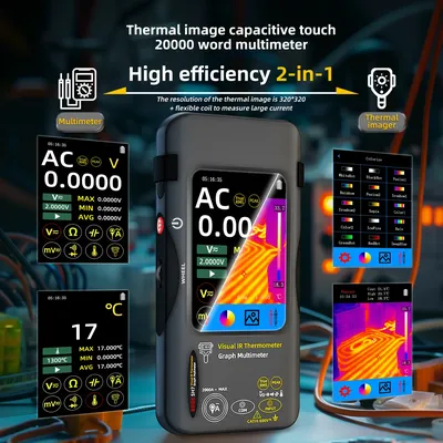 BSIDE SH7 320*320 Thermal Imager Camera 20000 Counts Touchscreen Digital Multimeter 2 in 1 IR Camera for Macro lens