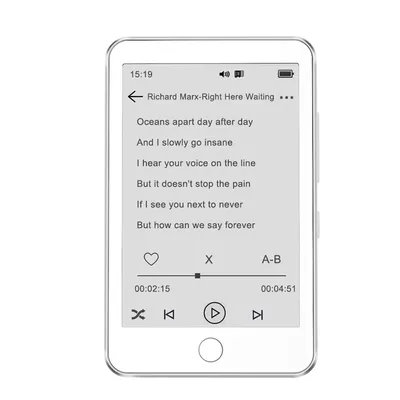Famue E Ink Screen MP3 Music Player BF01 Low Blue Light E-reader Radio Function Backlight Bluetooth 5.3 reading TF to 128G