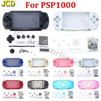 JCD For PSP 1000 Game Console Replacement Shell Case Housing Faceplate Cover With Screws Label Buttons Kit For PSP1000