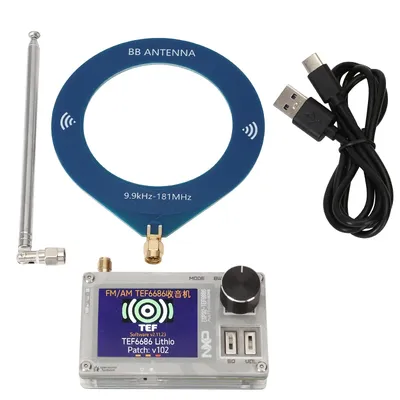 New Mini TEF6686 DSP Radio ESP32 Full Band Radio FM/LW/MW/SW Radio Receiver 2.0 inch IPS Screen