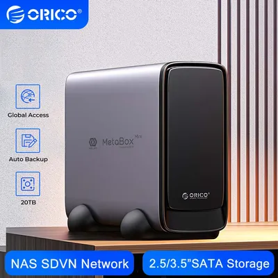 ORICO NAS Network Cloud Server Family Attached Storage System 2.5/3.5"SATA SSD HDD Enclosure DAS Hard Disk Case APP Smart Backup