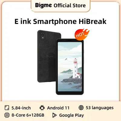 Bigme Hibreak E ink Smartphone electronic Ebook Reader 5.84" E-ink Screen phone EInk book ereader Android11 Support Kindle APP