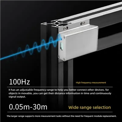 Laser Radar Ranging Sensor ToF Obstacle Avoidance And Height Determination Industrial Detection RS232/485 Alarm Rangefinder