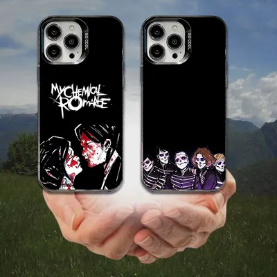 My C-Chemical Romance MCR Phone Case For iPhone 16,15,14,13,12,11,8,7,Pro,Max,Plus,Mini,XS,SE Anti Fall Black Matte Hard