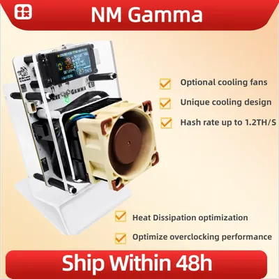 BTC Solo Lottery Miner for computer nerd NMAxe Gamma optimized NMMiner BM1370 ASIC 1.2TH/s Open-source With Support USB-DC
