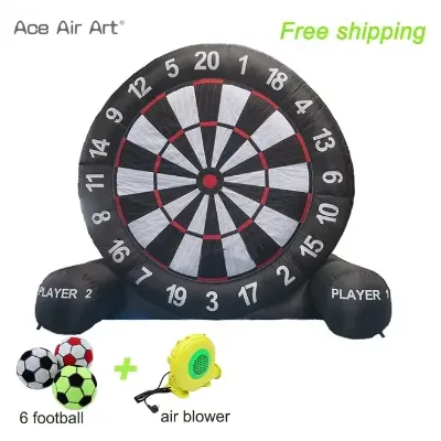 Custom Giant Inflatable Football Dart Board Game Target with 6 PCS Balls For Outdoor or Playground Sports Entertainment