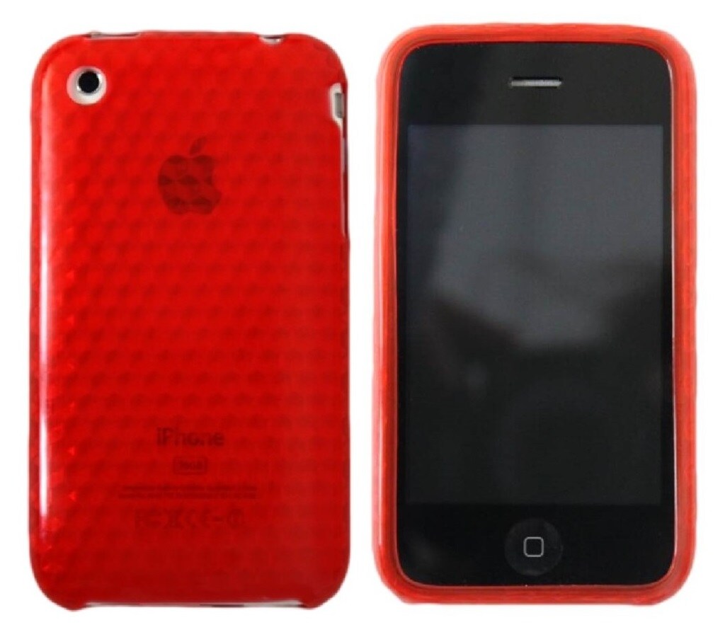 Hama 3D Silikon-Tasche Gel Skin Rot für Apple iPhone 3G/3GS Image