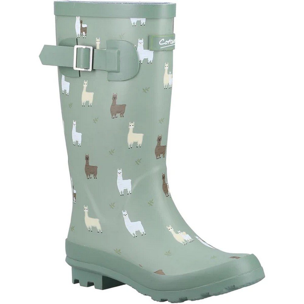 Cotswold Childrens Unisex Childrens/kids Farmyard Alpaca Wellington Boots (green) - Size UK 4 Infant | Cotswold Sale | Discount Designer Brands